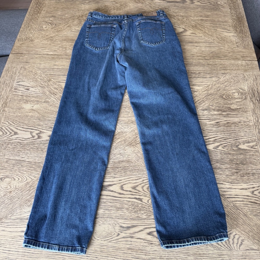 Lauren By Ralph Lauren Premium Straight Leg Blue Jeans Womens 10 Medium Wash - Picture 3 of 11